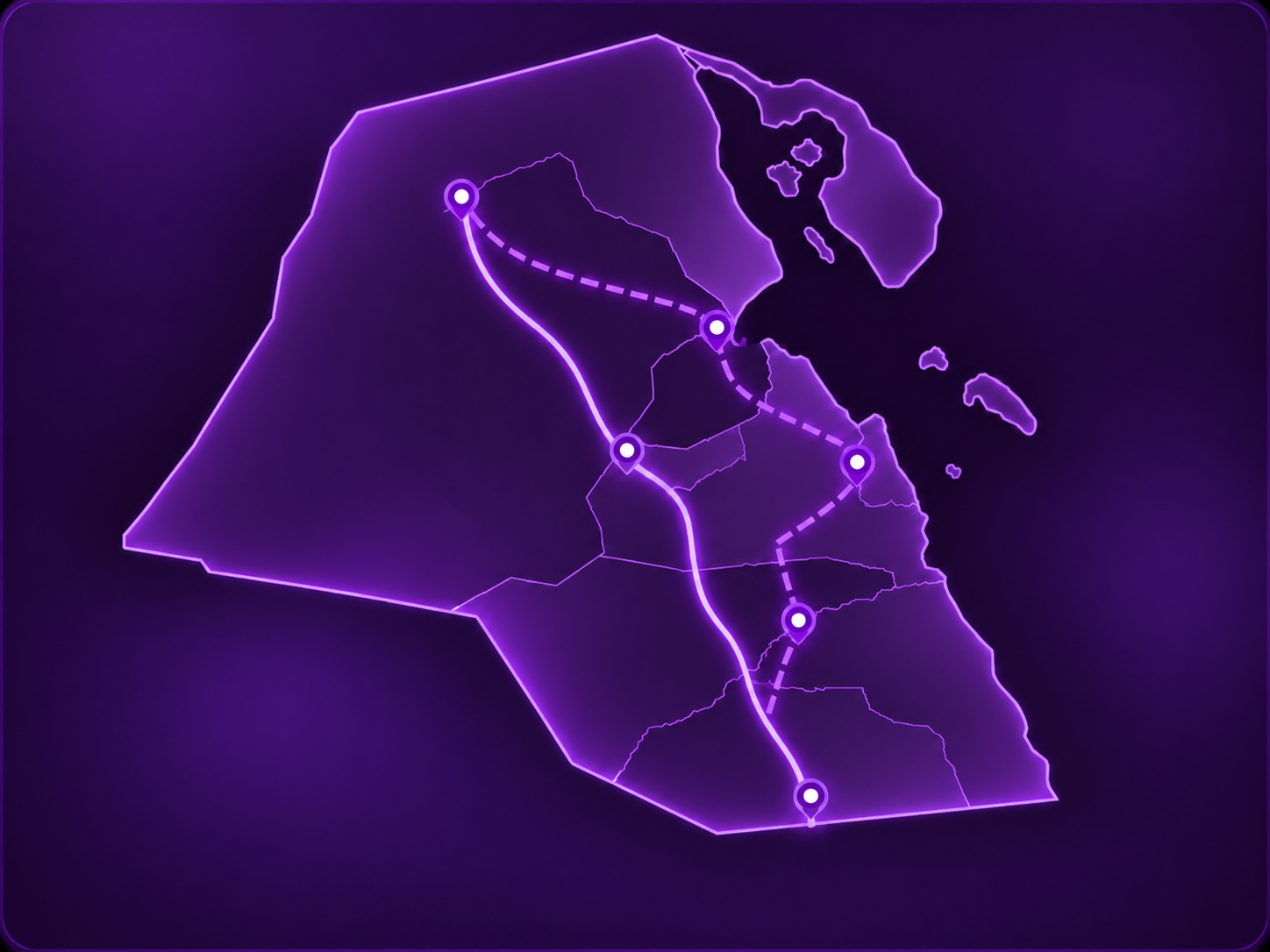 خريطة تغطية تاكسي الكويت